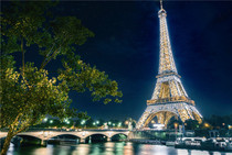 Wooden jigsaw 1000 pieces thickened adult childrens puzzle toy decompression sends big picture iron tower night view