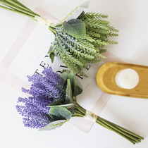 (Flower tribe) Japanese Handbook simulation lavender plastic flower fake flower decoration indoor living room decoration