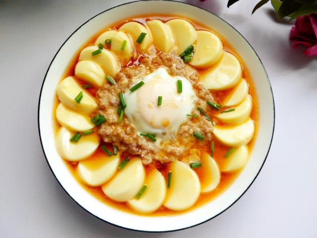 完美搭配,肉沫和鸡蛋豆腐,简单蒸一蒸