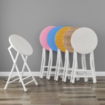 Folding chair stool home dining chair back chair chair student dormitory chair simple portable computer chair round stool