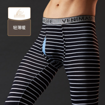 Long pants mens trend tight autumn and winter bottoming Modal thin warm pants pants pants