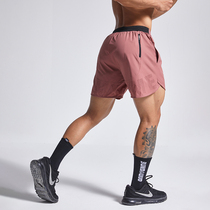 OMG Technology Perforated Lined Retro Running Shorts Mens Training Fitness Shorts Three-point Pants