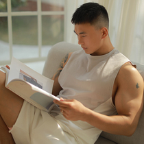 OMG Tide brand sweat-absorbing running quick-drying sports vest mens sleeveless training loose fitness clothes vest waistcoat