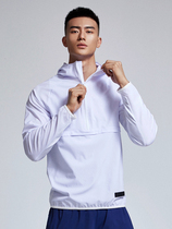 OMG Tide Brand Spring and Autumn Thin Reflective Running Quick Dry Pullover Hoodie Sports Jacket Mens Training Fitness Top