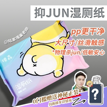 No need to wash buttocks) Cotton Sen wet toilet paper wipe PP anti-roll cleaning wet wipes portable 40 smoke whole family big package