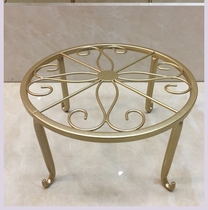 Flower pot base stand Green European single floor-standing wrought iron indoor living room chloran bonsai stand potted stand