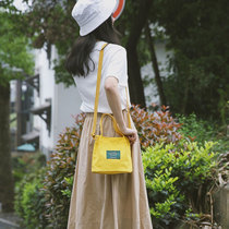 Summer small bag 2020 new canvas bag mini fresh student messenger bag female ins joker shoulder bag