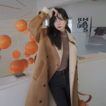 Liplayful and thick fur-integrated lamb jacket woman mid-autumn-winter 100 hitch-style Korean version loose coat