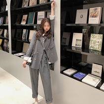 Liplayful Fashion Casual Professional Suit Suit Woman Spring Autumn Korean Version Loose Temperament Western Suit Jacket Pants Two Pieces