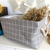 Fabric Nordic dormitory home thickened cotton rope wardrobe clothes sundries desktop storage basket storage basket storage box box