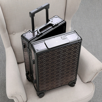 Travel Ri Box Aluminum Magnesium Alloy Pull Rod Case Aluminum Frame Suitcase Men and women 20-inch Den Case Password Box New