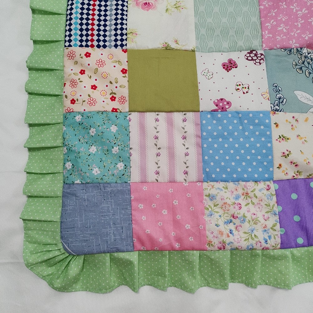 新生儿百家被宝宝拼布儿童棉花被子手工棉被婴儿纯棉抱被新品