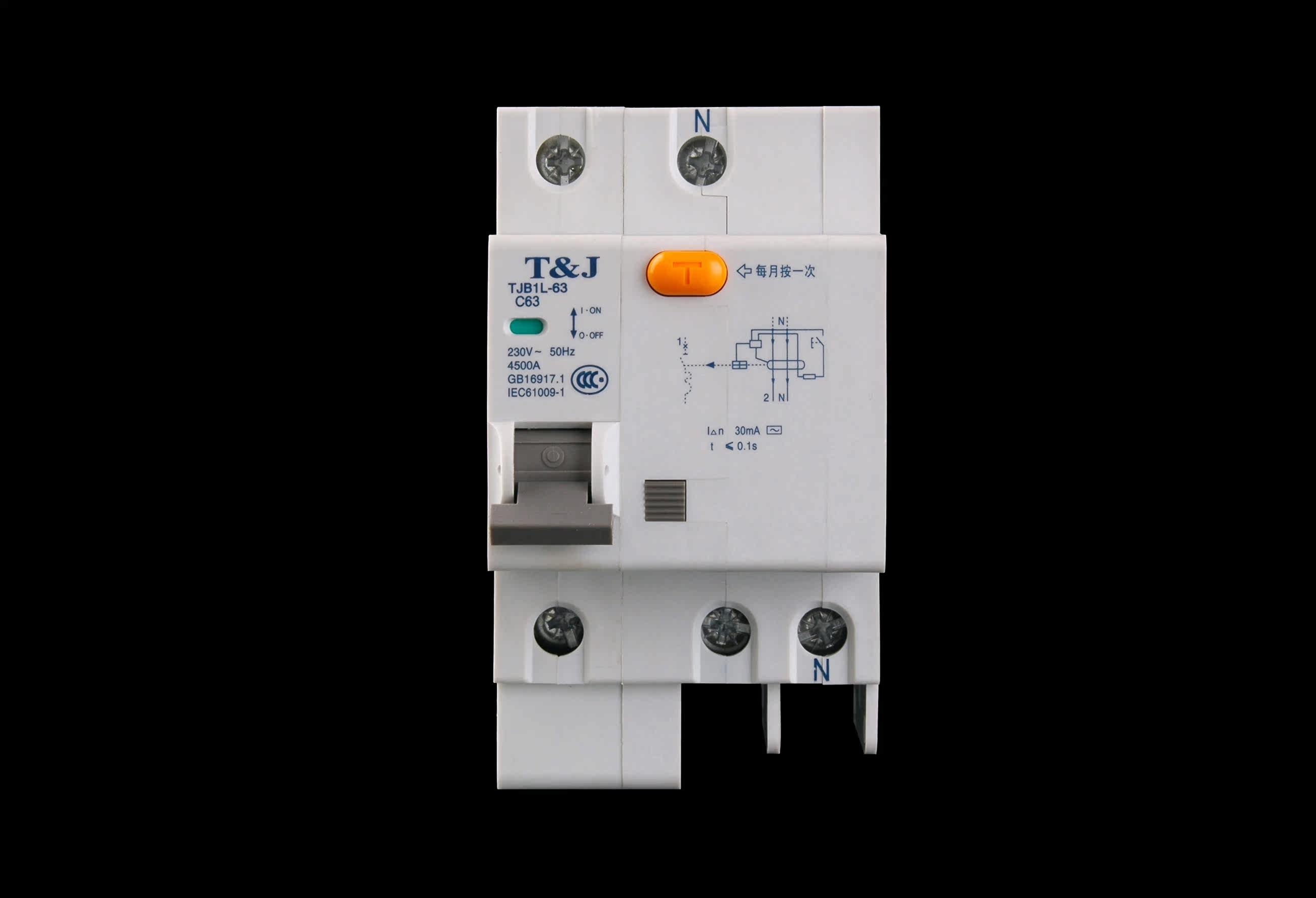 tj天基开关插座面板断路器63c系列1p2p3p4p家用漏电保护空开精品