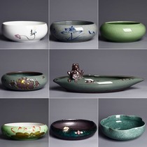 One-leaf lotus basin National wind with potted pots Special simple potted succulent bluegrass pots Calamus pots Water-raising utensils