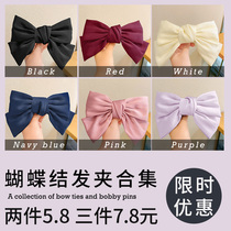 Net red large butterfly knot hair clip red clip headgear Hairpin Hair Rope Top Clip Rear Brain Spoon Temperament Hair Accessories