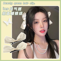 Half-piece butterfly knot hair clip headgear Red Rear Brain Spoon Hairspoon Hairpin Hairpin Black Head Rope Clip Hair Adorned