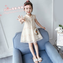 Hong Kong Girls Dresses Hanfu 2021 Summer Childrens clothing Cheongsam Girls Princess dress Western style childrens skirt