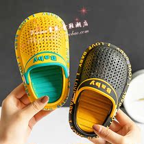 Hong Kong baby breathable hole shoes Soft bottom girls baby Baotou beach shoes Home indoor boys cool drag
