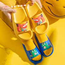 Hong Kong childrens slippers summer boys cartoon bath bathroom word drag Home non-slip girl baby cool drag