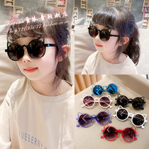 Hong Kong children cartoon sunglasses for boys Cute cat ears sunglasses for girls Anti-UV sun visor