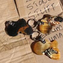 African handmade large bone key chain South Africa imported handicrafts