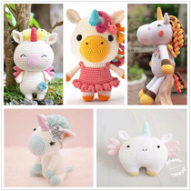 Crochet Graph Solution (5 Unicorn Beasts) Hairy Wire Hand-woven Dolls Tutorial No Video Non Finished Products