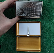 Metal embossed hand-rolled silk ration portable special cigarette case exquisite trumpet hand tobacco box can be clipped paper storage box