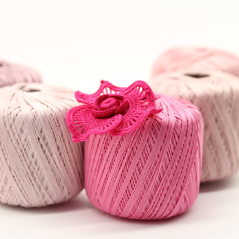 勾乐蕾丝线6号蕾丝线钩针线diy编织线梭编线钩针编织毛线手鞠球线