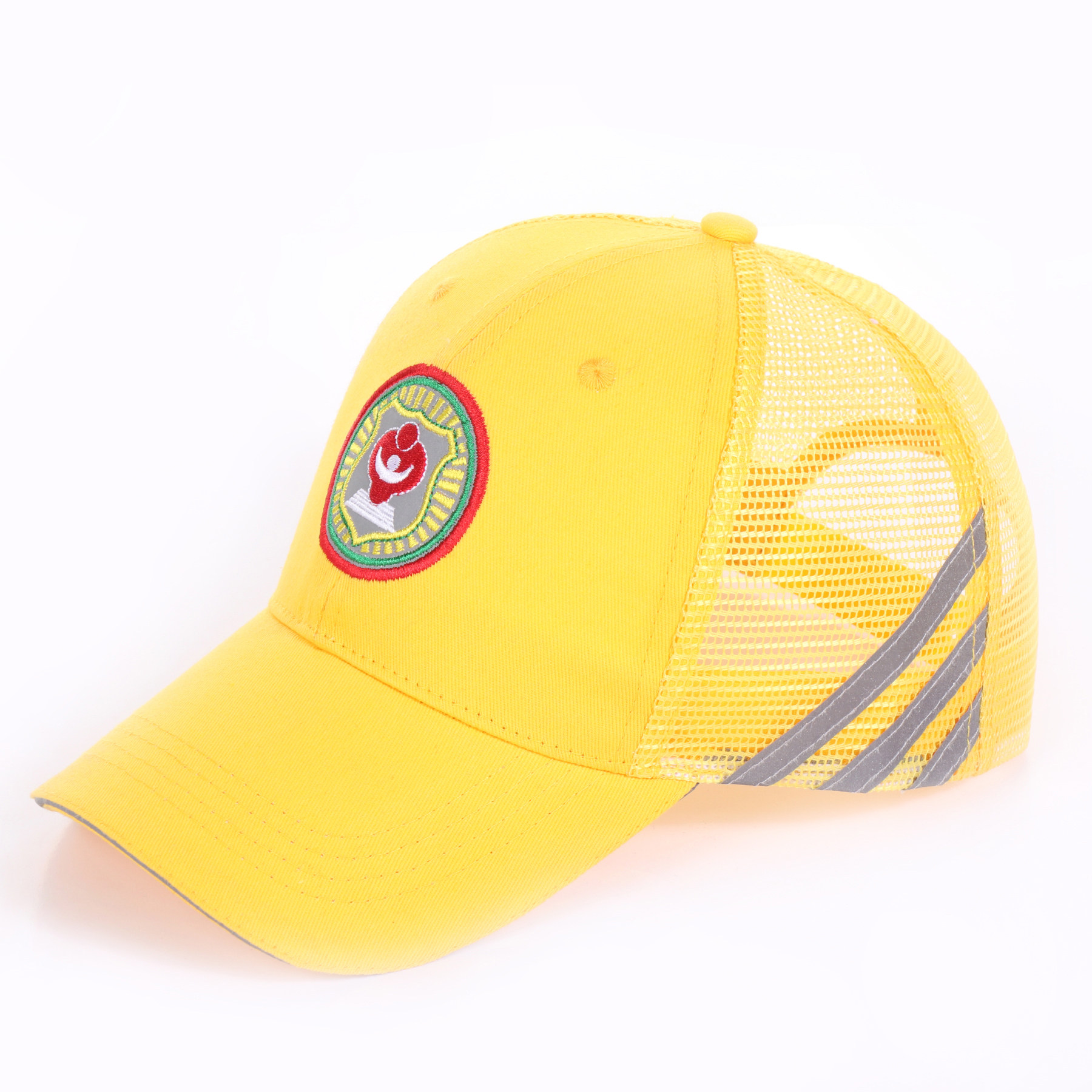 定制帽子logo交通安全帽帽学校帽小学生小黄帽纯棉棒球反光黄