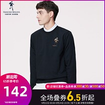 (Gradient embroidery) with Wolves men 2021 autumn new brand LOGO round neck long sleeve pullover