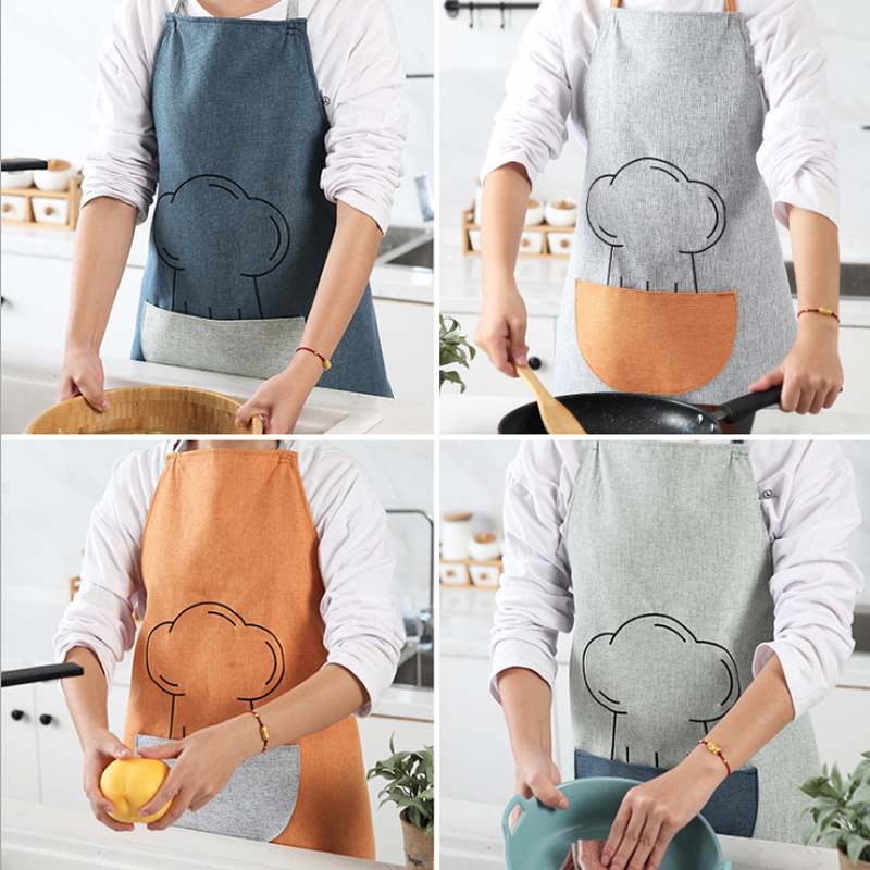 Contracted Japanese kitchen tea cooking apron cloth art han edition fashion and lovely flower shop drawing overalls corset