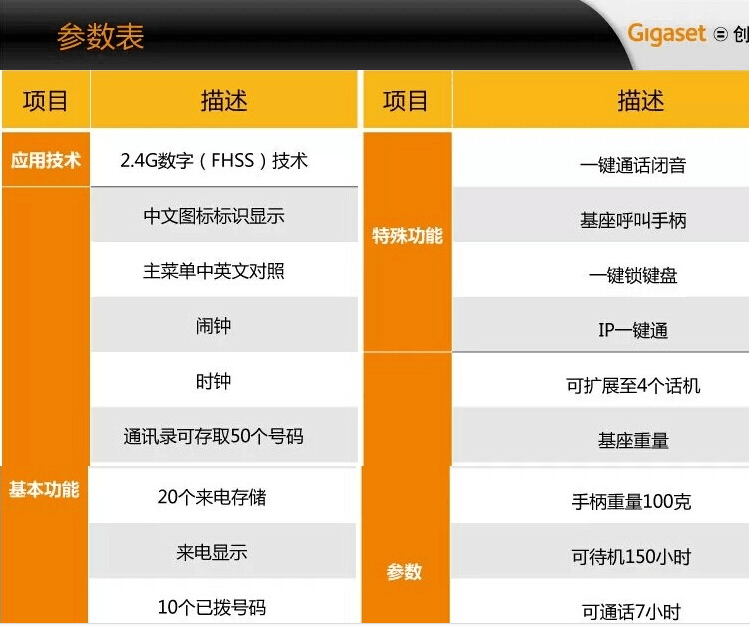 Проводной и DECT-телефон 集怡嘉电话机 a530 数字 无绳电话单机 子母机 无线座机电话 正品 Gigaset