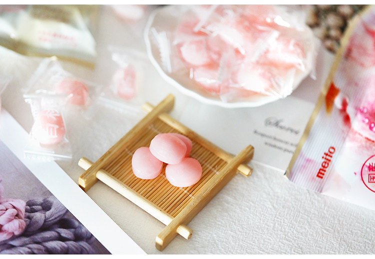 日本meito白桃糖水蜜桃果汁硬糖水果糖喜糖名糖白桃糖果进口零食