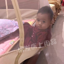 Mosquito net three-door square top zipper 1 5 meters baby anti-Fall plus high full bottom bed bed type anti-baby falling bed 1 8m