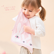 Baby towel for childrens face washing cotton gauze soft cartoon cute small square towel absorbent cotton household