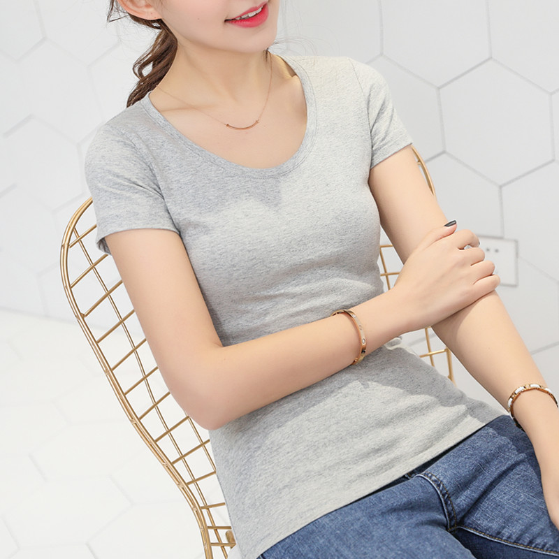 images 3:Pure cotton t-shirt girl short sleeve body tightened body 2022 net edition half-sleeved white ⁇ Blood undershirt thin body images 3:Pure cotton t-shirt girl short sleeve body tightened body 2022 net edition half-sleeved white ⁇ Blood undershirt thin body