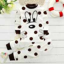 Baby children autumn clothes and trousers set cotton 0-1 baby Autumn 2 girls warm inner clothes 3 years old boy 5 Wholesale