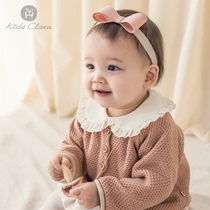South Korea imported baby clothes spring and autumn girls knitted cardigan foreign coat princess cute long sleeve coat