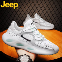 jeep jeep Daddy Shoes Mens Shoes 2021 New trendy shoes Mens Summer Breathable Leisure Sports White Shoes