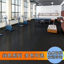 Pure black floor leather thickening wear resistant cement field directly paved gym plastic gelatin pad PVC floor paste