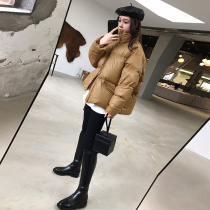 Down Jacket Woman Short small child 2021 Winter Korean version Fashion foreign air jacket Thickened White Duck Suede Bread