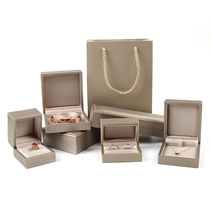 High-grade brushed leather jewelry jewelry box ring drop box jewelry box bracelet necklace gift box