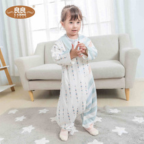 Liangliang baby sleeping bag baby toddler autumn and winter thick anti kicking is newborn split pajamas thin child quilt