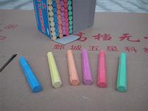 Five-star color hexagonal dust-free chalk teaching drawing board newspaper high-quality chalk factory direct sales 48 pcs per box