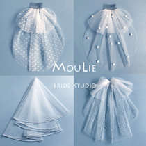 Veil bride main wedding dress photo props bow super fairy forest department short trip photography wedding license registration small veil