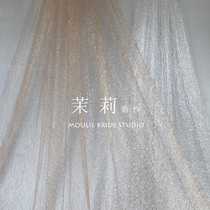 MouLie jasmine bride super fairy simple atmosphere hollow long tail mopping floor wedding ceremony wedding dress long veil female