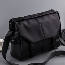 Hong Kong mens new single shoulder bag large capacity backpacks diagonal satchel trendy canvas waterproof oxford cloth man bag