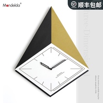 mandelda Nordic clock clock living room home personality creative restaurant decoration light luxury silent no punch