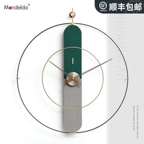 Large Spanish Nordic light luxury clock clock clock living room personality decoration background wall modern simple home