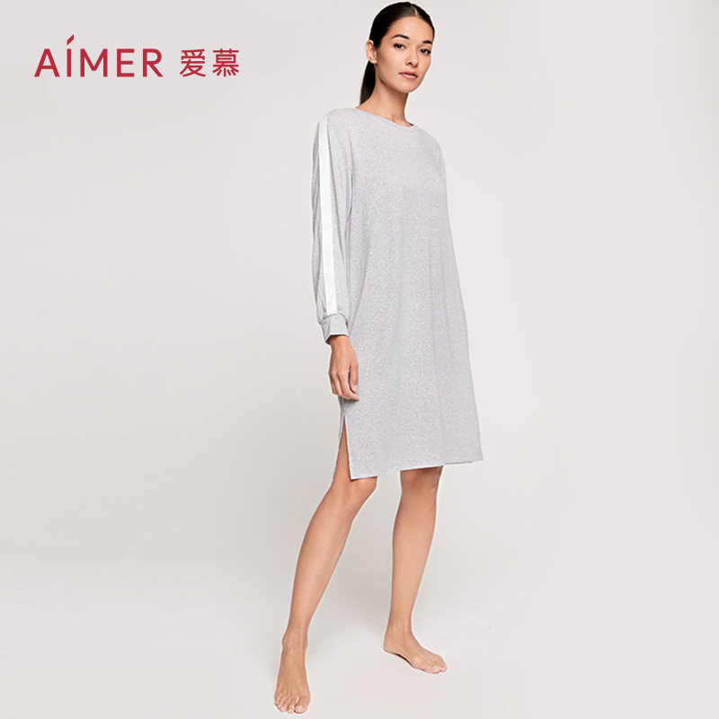 爱慕女士家居服甜蜜回音长袖睡裙